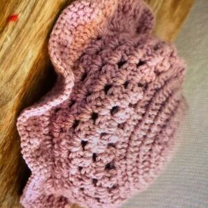 Crochet toddler ruffle brim Hats
